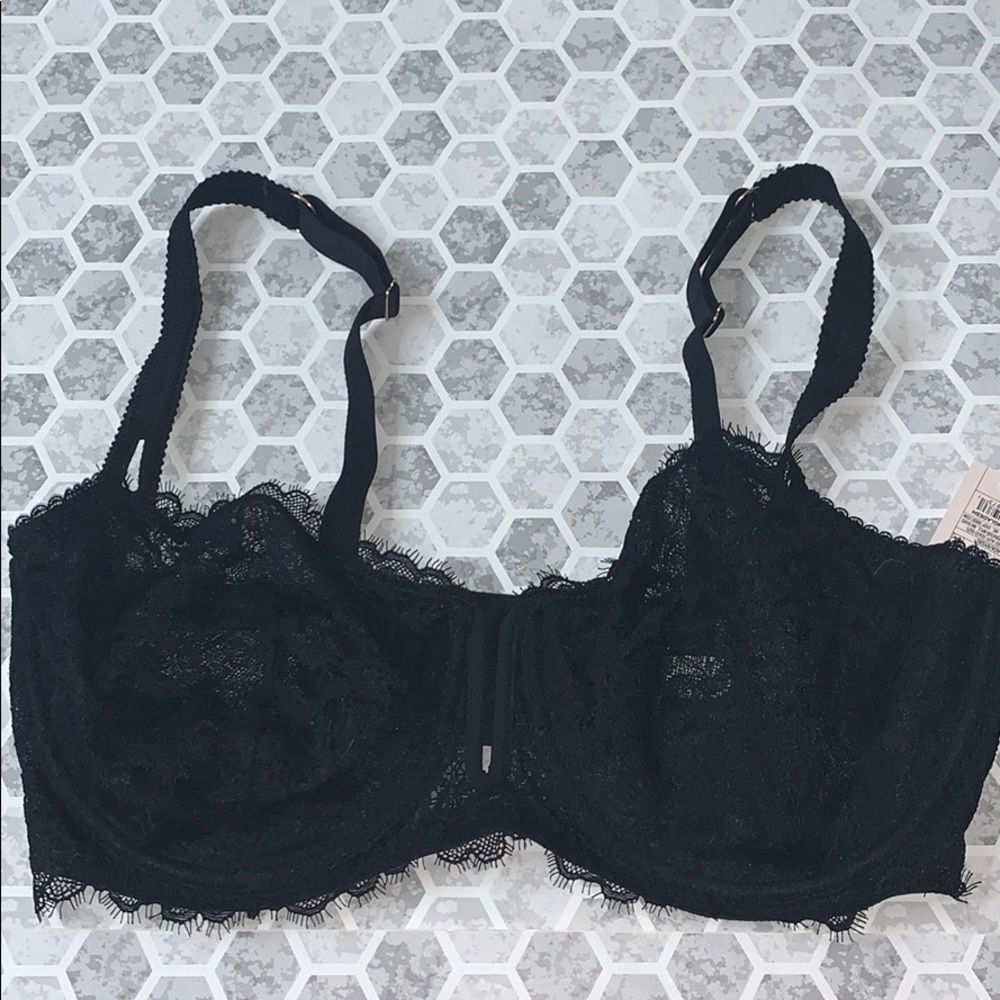 NEW Auden Black Lace Unlined Bra